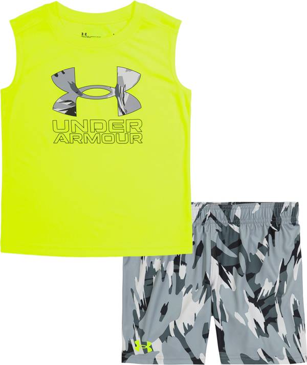 Under Armour Toddler Boys' Jungle Camo Logo Tank Shorts Set