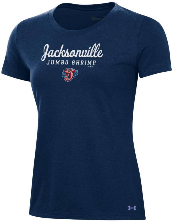 Under Armour Women's Jacksonville Jumbo Shrimp Navy Performance T-Shirt