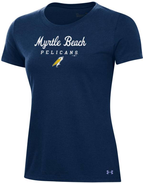 Under Armour Women's Myrtle Beach Pelicans Navy Performance T-Shirt