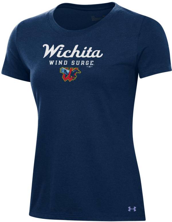 Under Armour Women's Wichita Wind Surge Navy Performance T-Shirt