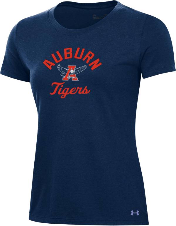 Under Armour Women's Auburn Tigers Blue Performance Cotton T-Shirt