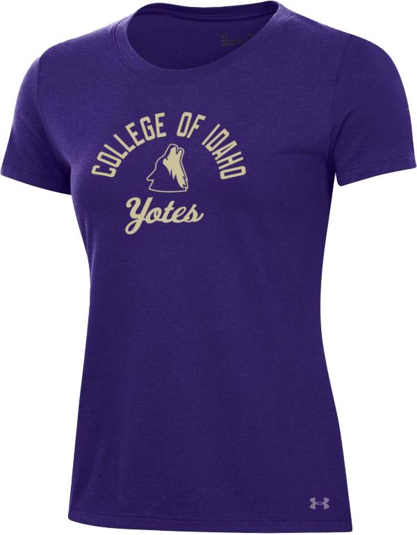 Under Armour Women's College of Idaho Yotes Purple Performance Cotton T-Shirt product image
