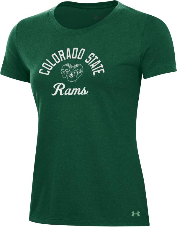 Under Armour Women's Colorado State Rams Green Performance Cotton T-Shirt