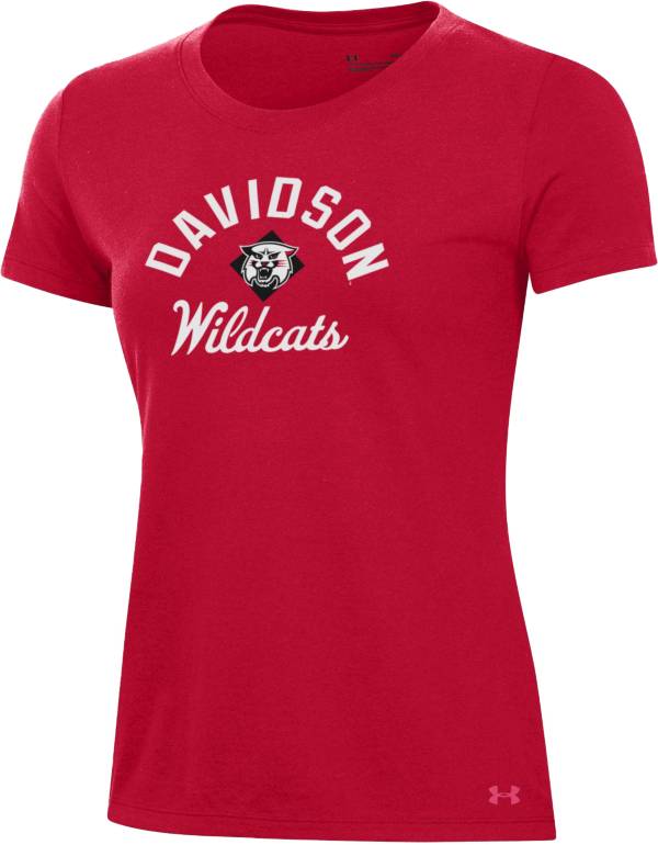 Under Armour Women's Davidson Wildcats Red Performance Cotton T-Shirt