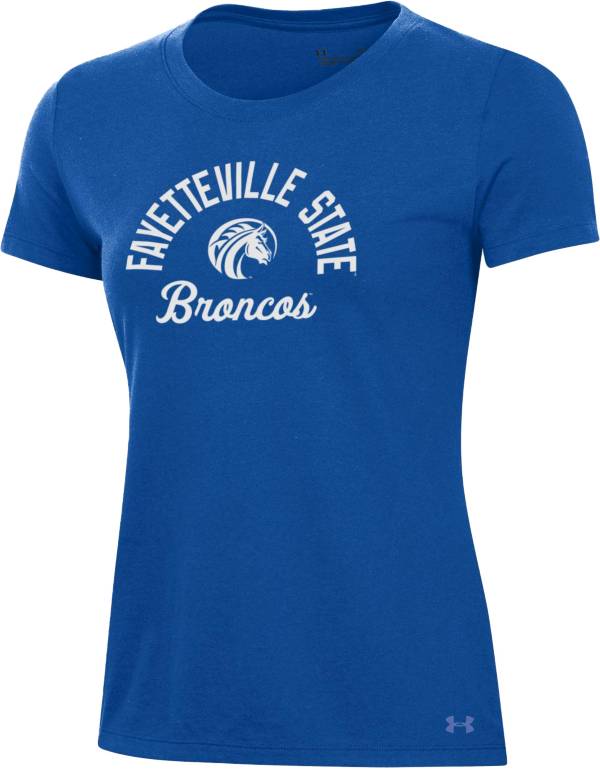 Under Armour Women's Fayetteville State Broncos Blue Performance Cotton T-Shirt