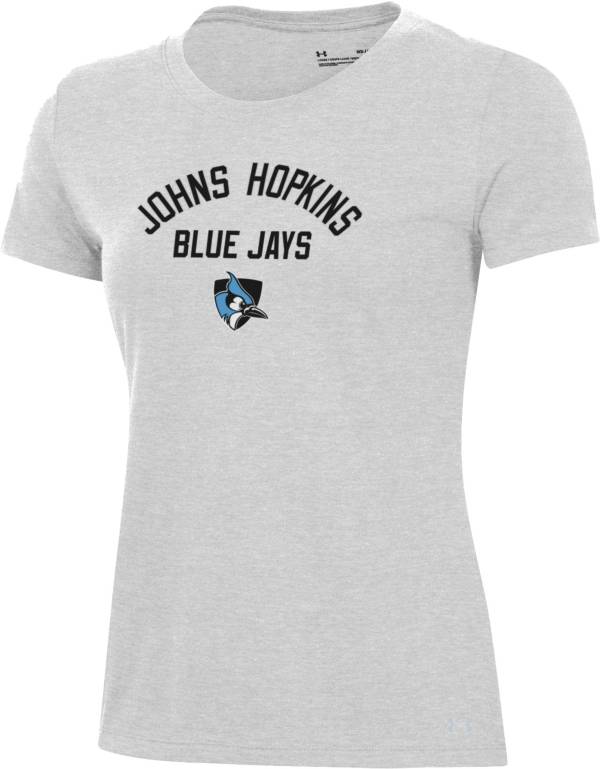 Under Armour Women's Johns Hopkins Blue Jays Grey Performance Cotton T-Shirt