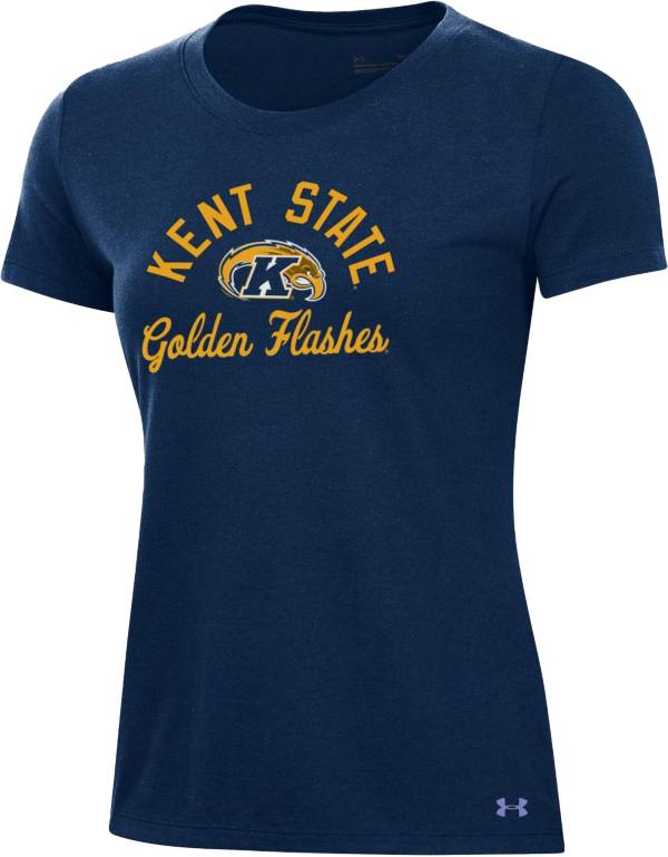 Under Armour Women's Kent State Golden Flashes Navy Blue Performance Cotton T-Shirt