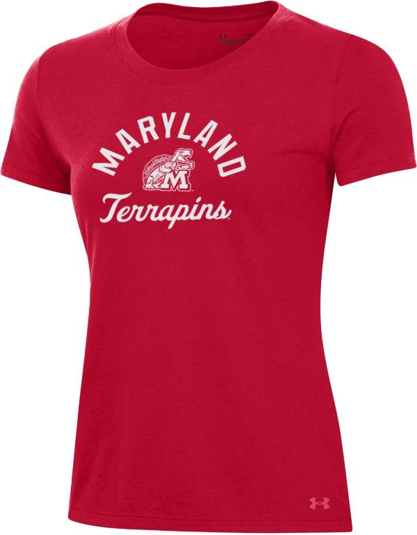 Under Armour Women's Maryland Terrapins Red Performance Cotton T-Shirt product image