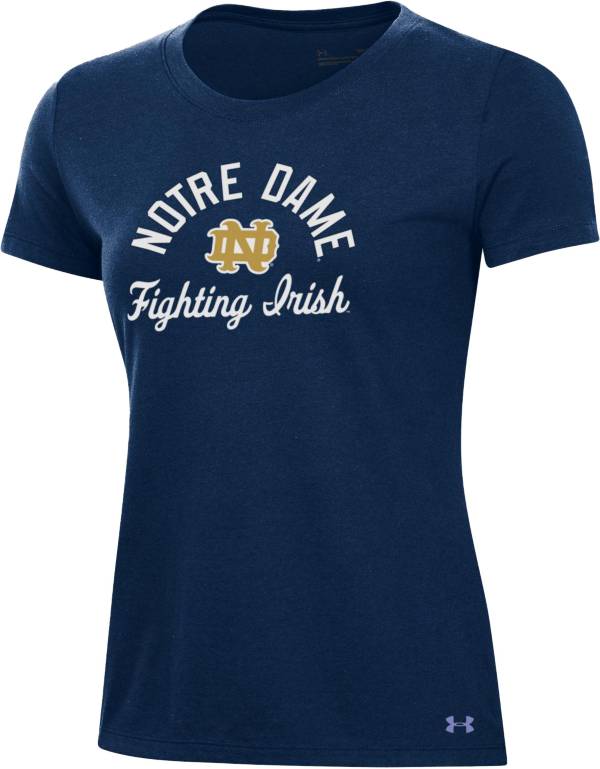 Under Armour Women's Notre Dame Fighting Irish Navy Performance Cotton T-Shirt