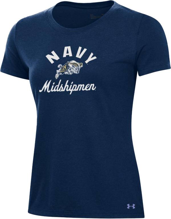 Under Armour Women's Navy Midshipmen Navy Performance Cotton T-Shirt