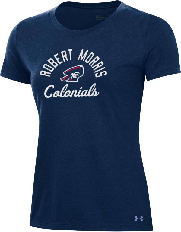 Under Armour Women's Robert Morris Colonials Navy Blue Performance Cotton T-Shirt product image