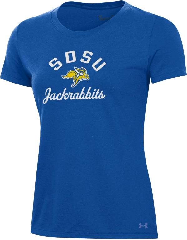 Under Armour Women's South Dakota State Jackrabbits Blue Performance Cotton T-Shirt