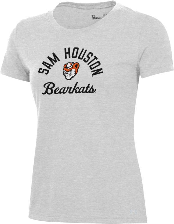 Under Armour Women's Sam Houston Bearkats Grey Performance Cotton T-Shirt