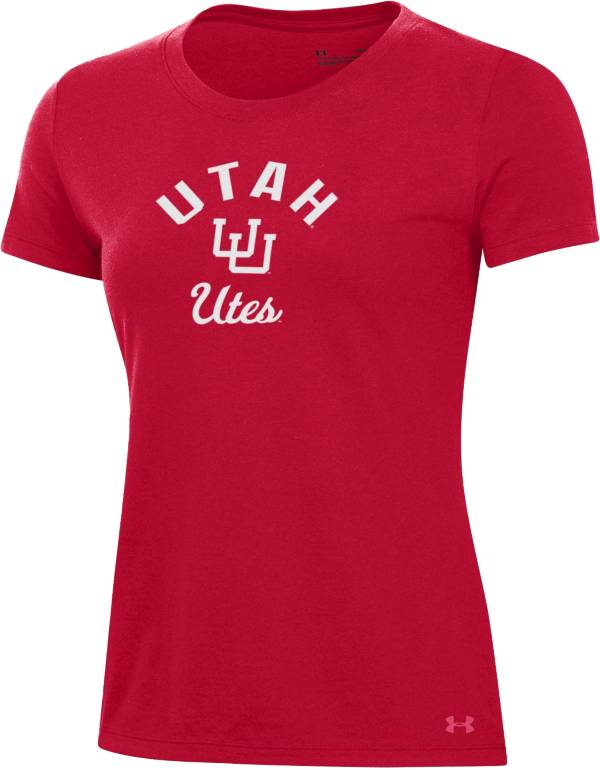 Under Armour Women's Utah Utes Crimson Performance Cotton T-Shirt