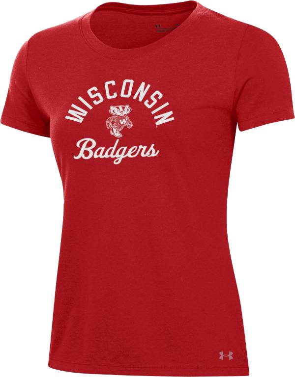 Under Armour Women's Wisconsin Badgers Red Performance Cotton T-Shirt