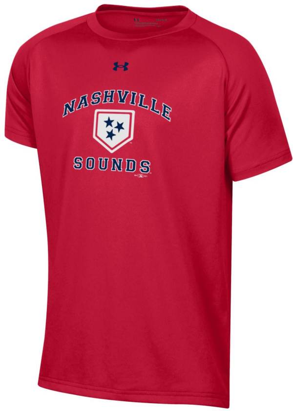 Under Armour Youth Nashville Sounds Red Tech Performance T-Shirt