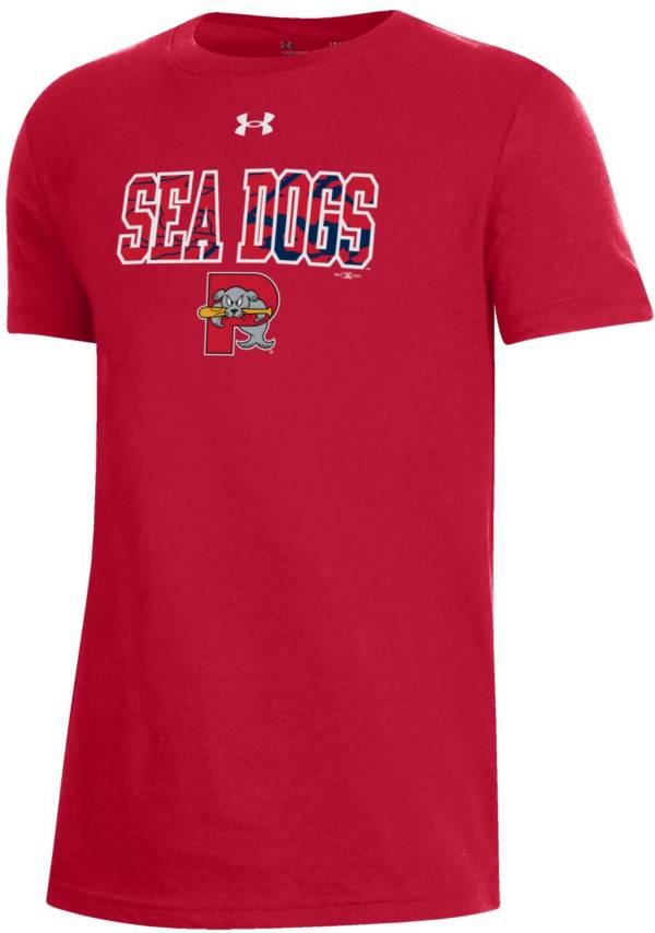 Under Armour Youth Portland Sea Dogs Red Performance T-Shirt