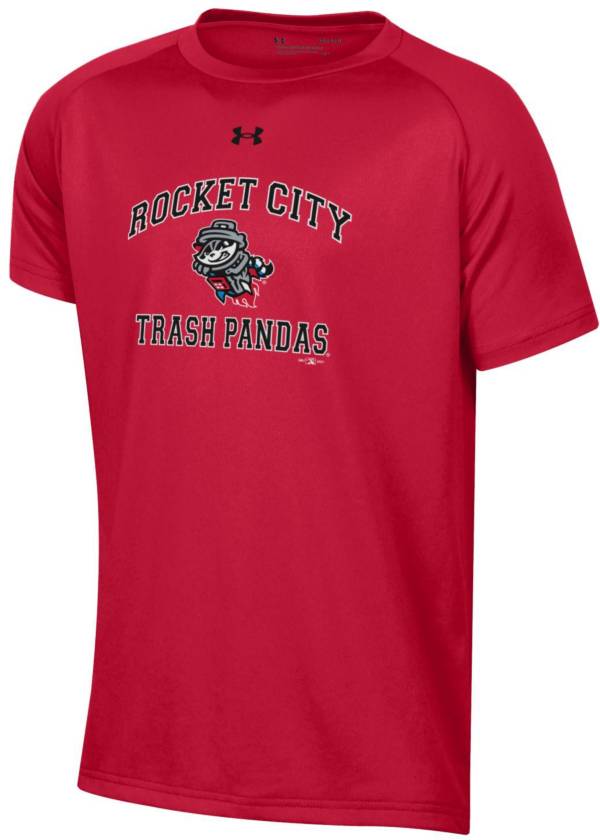 Under Armour Youth Rocket City Trash Pandas Red Tech Performance T-Shirt