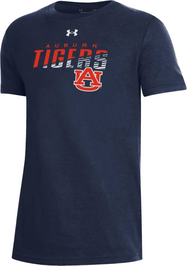 Under Armour Youth Auburn Tigers Blue Performance Cotton T-Shirt product image