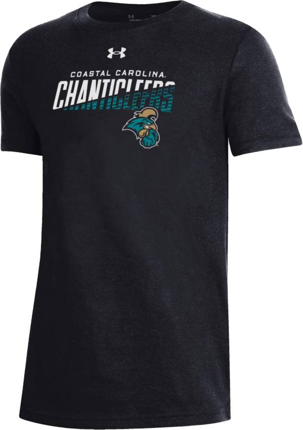 Under Armour Youth Coastal Carolina Chanticleers Blac, Performance Cotton T-Shirt