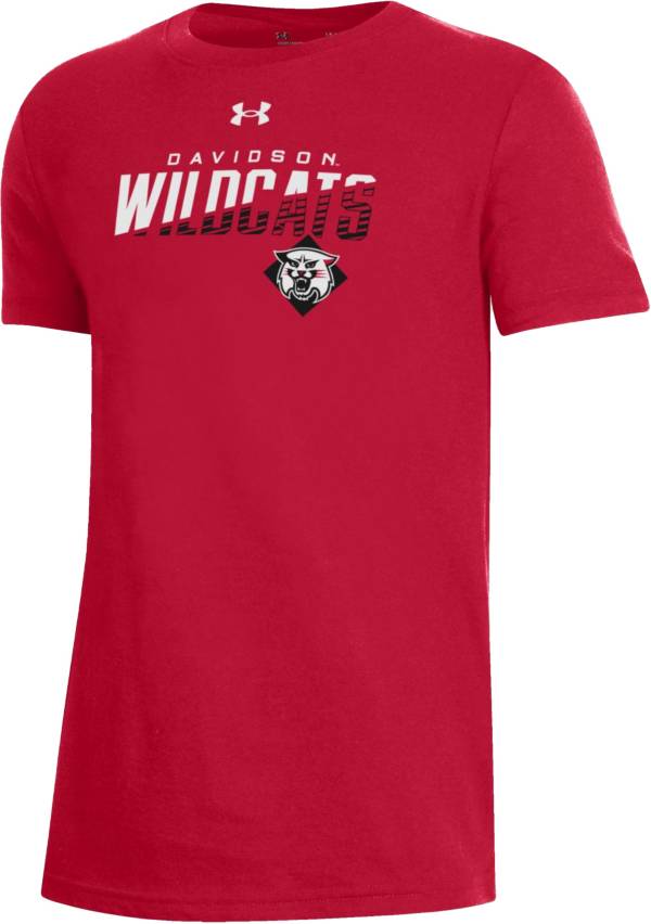 Under Armour Youth Davidson Wildcats Red Performance Cotton T-Shirt