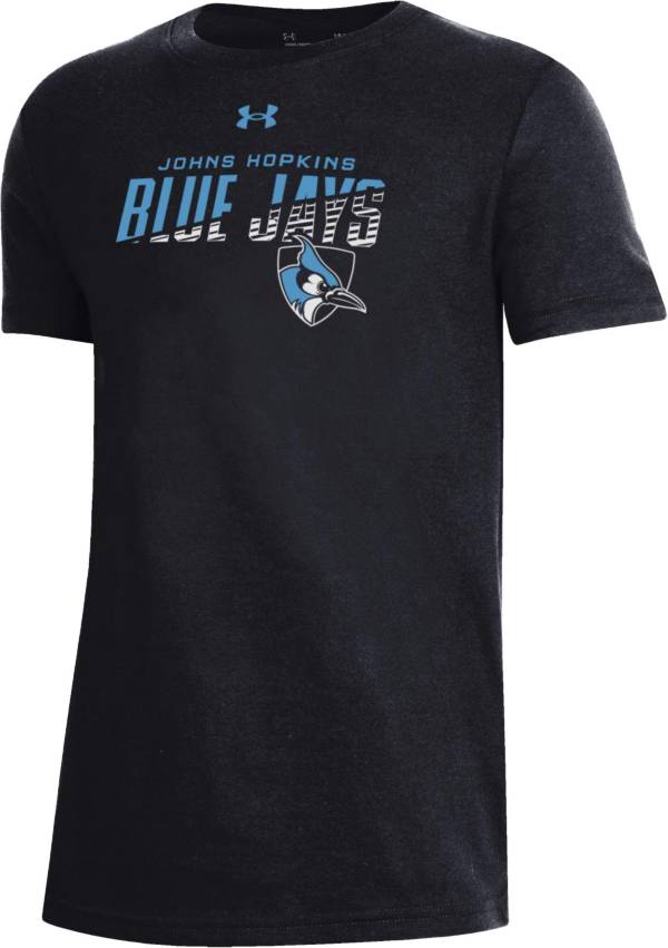 Under Armour Youth Johns Hopkins Blue Jays Black Performance Cotton T-Shirt