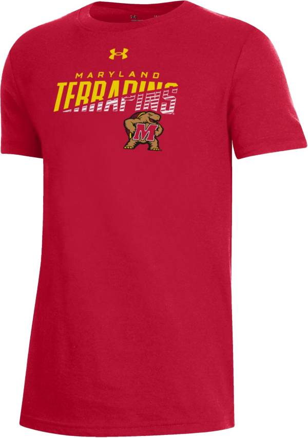 Under Armour Youth Maryland Terrapins Red Performance Cotton T-Shirt