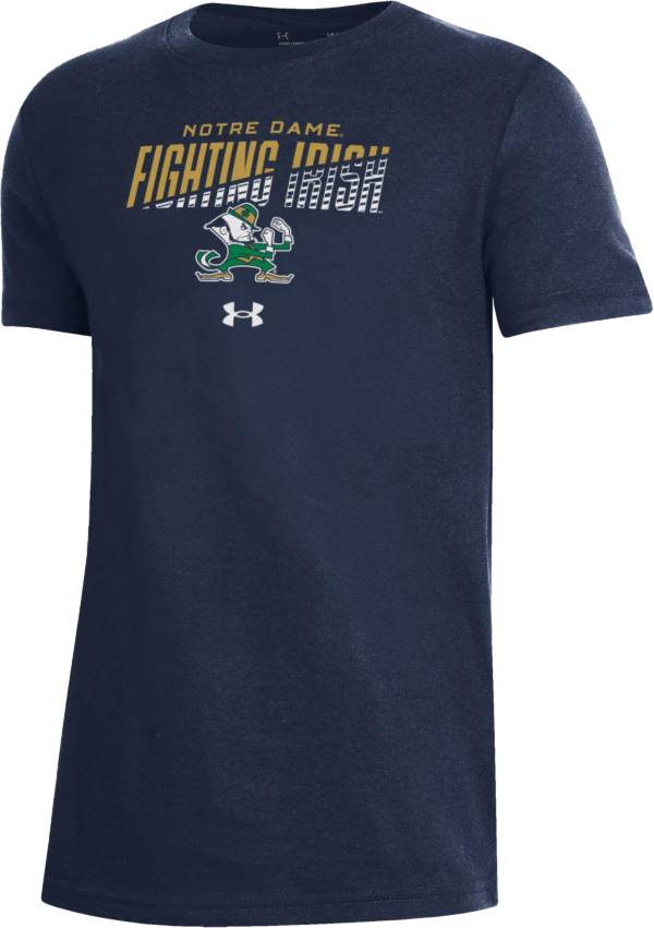 Under Armour Youth Notre Dame Fighting Irish Navy Performance Cotton T-Shirt