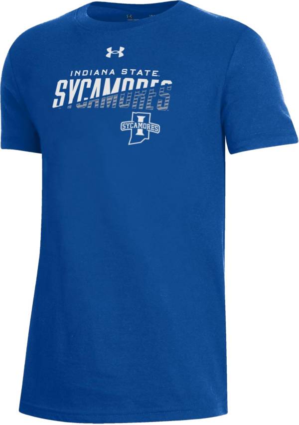 Under Armour Youth Indiana State Sycamores Sycamore Blue Performance Cotton T-Shirt