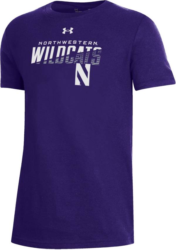 Under Armour Youth Northwestern Wildcats Purple Performance Cotton T-Shirt