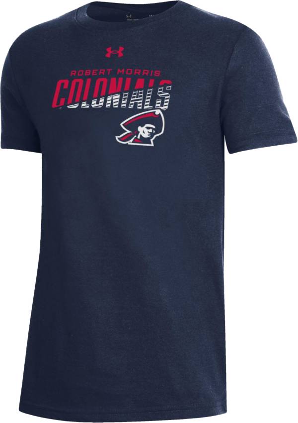 Under Armour Youth Robert Morris Colonials Navy Blue Performance Cotton T-Shirt product image