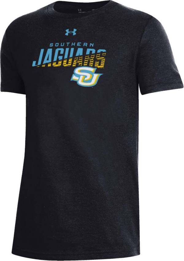 Under Armour Youth Southern University Jaguars Black Performance Cotton T-Shirt