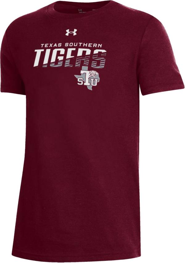 Under Armour Youth Texas Southern Tigers Maroon Performance Cotton T-Shirt