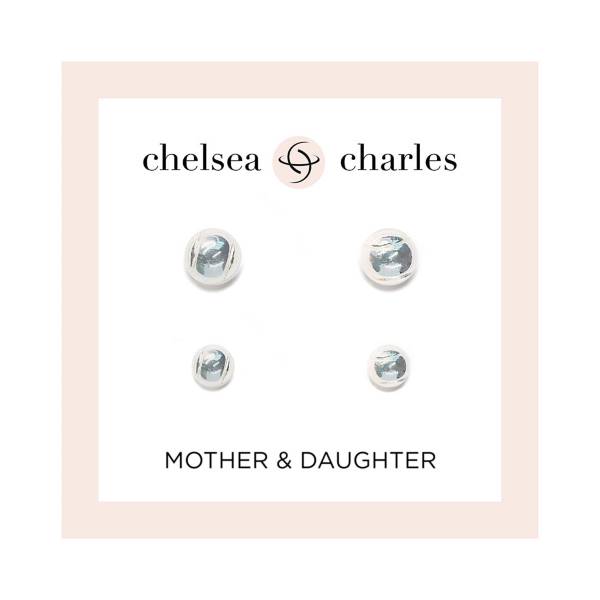 CC Mother-Daughter Tennis Ball Earrings