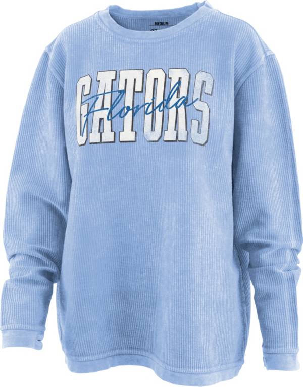 Pressbox Women's Florida Gators Blue Comfy Cord Crewneck Sweater product image