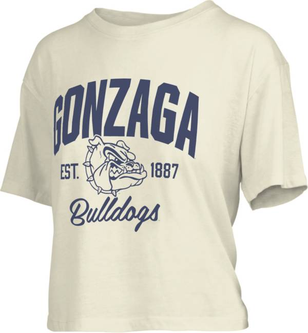 Pressbox Women's Gonzaga Bulldogs White Knobie Crop T-Shirt product image