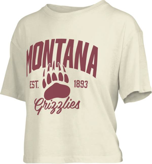 Pressbox Women's Montana Grizzlies White Knobie Crop T-Shirt product image