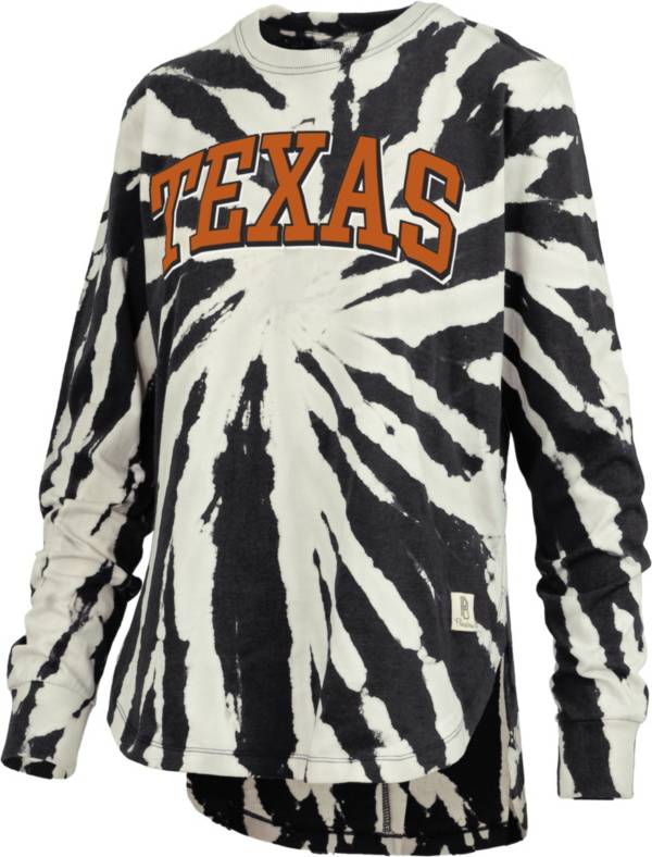 Pressbox Women's Texas Longhorns Black Tiedye Longsleeve T-Shirt product image