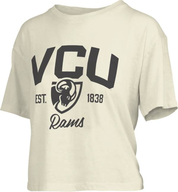 Pressbox Women's VCU Rams White Knobie Crop T-Shirt product image
