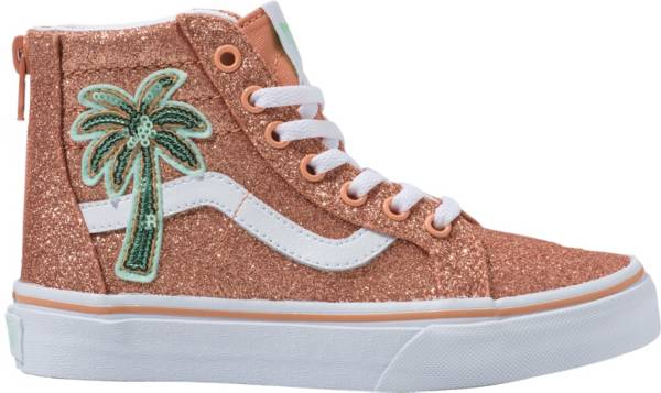 Vans Kids' Preschool Sequin Patch Sk8-Hi Zip Shoes