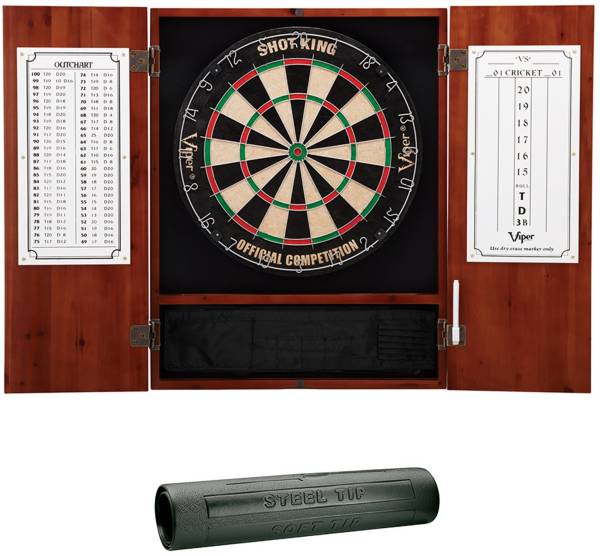 Viper Metropolitan Sisal Dartboard, Cabinet, and Accessory Bundle