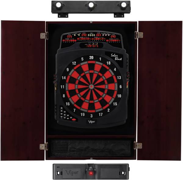 Viper Solar Blast Electronic Dartboard with Cabinet and Accessories