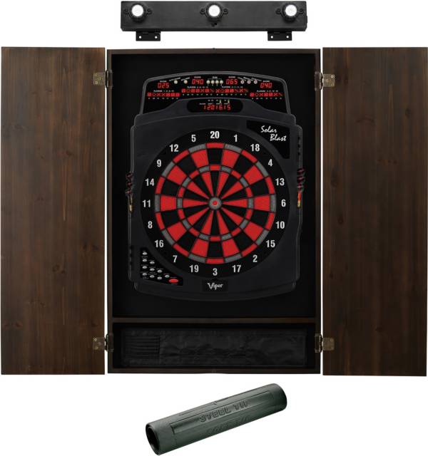 Viper Solar Blast Electronic Dartboard with Cabinet and Accessories
