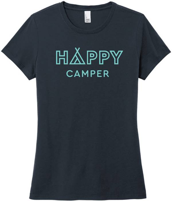 Up North Women's Navy Happy Camper Tee
