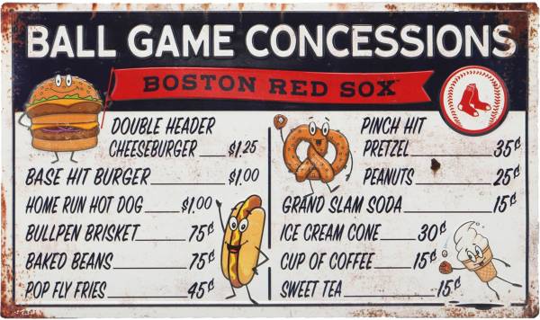 Open Road Boston Red Sox Concessions Sign