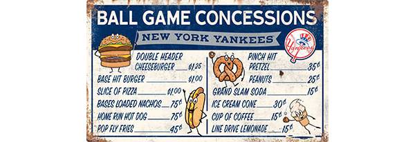 Open Road New York Yankees Concessions Sign product image