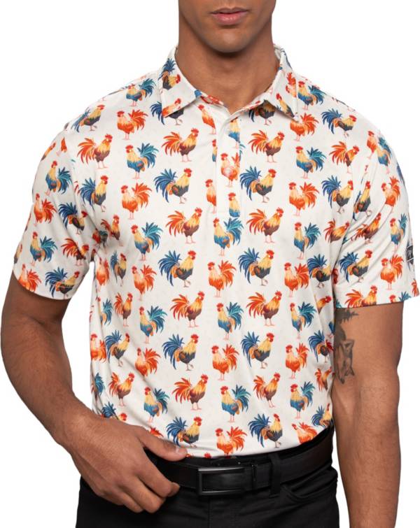 Waggle Men's Cocky Rooster Golf Polo