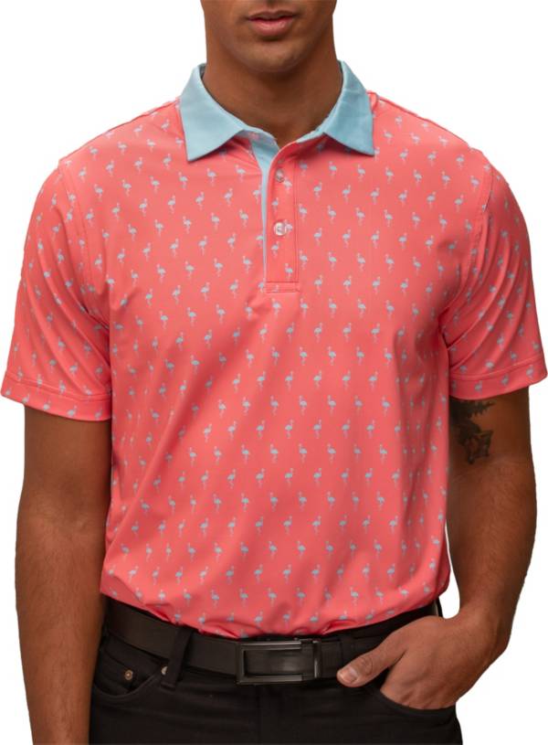 Waggle Men's Many Mingos Golf Polo