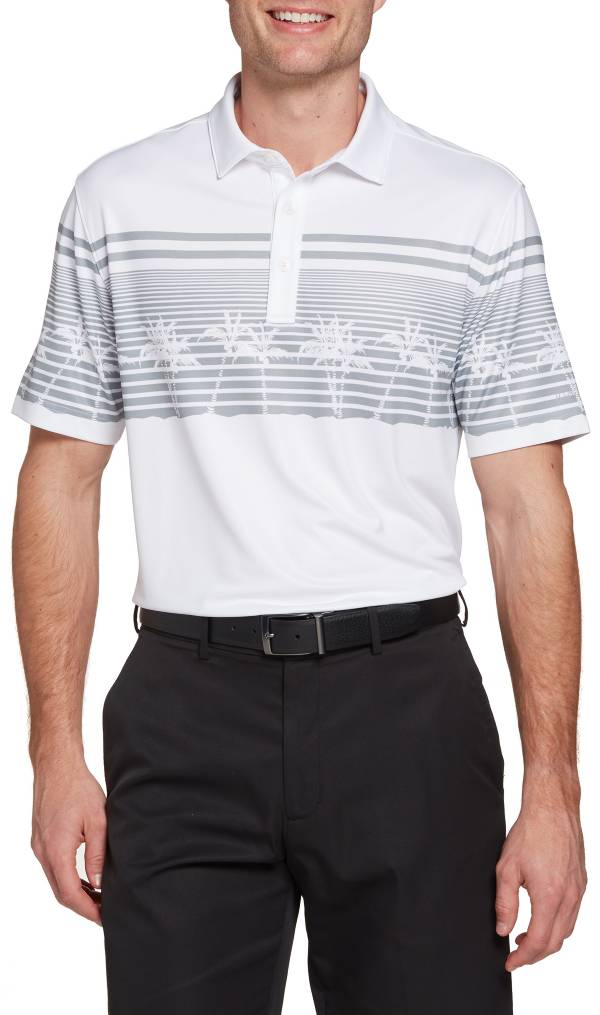 Walter Hagen Men's Perfect 11 Chest Palm Printed Golf Polo