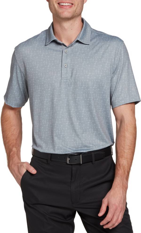 Walter Hagen Men's Perfect 11 Golf Club Grid Printed Golf Polo